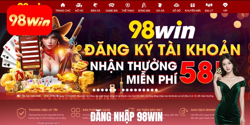 đăng nhập 98win